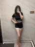 三分鯊魚褲女夏季薄款可外穿運動無尷尬提臀打底褲撞色拼接安全褲 黑色 M 【適合70-110斤】 曬單實拍圖