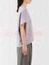 無印良品（MUJI）女式?jīng)龈蟹雷贤饩€蝙蝠袖T恤 短袖上衣打底衫女款涼感物語硬核防曬 白色 XL (165/92A) 曬單實拍圖
