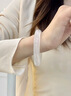 老鳳祥白月光玉手鐲女冰種寬條玉髓鐲子飾品情人節(jié)媽媽生日禮物女友老婆 [54圈口]10N白月光手鐲高品 曬單實(shí)拍圖