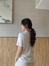 lagogo拉谷谷2025年新款百搭輕盈大象刺繡T恤女OATT314WG3 本白色 M 曬單實拍圖