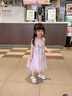 歐姆熊女童連衣裙夏季2025新款洋氣夏日小女孩寶寶無袖兒童夏裝公主裙子 綠色 120 CM 曬單實拍圖