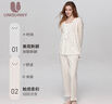 unisunny孕尚月子服春秋產(chǎn)后產(chǎn)婦懷孕期哺乳期兩用孕婦裝孕婦睡衣家居服套裝 白色【四季款】 XL【建議120～150斤】 曬單實拍圖