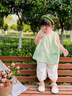 迪士尼寶寶女童套裝2025夏季新款洋氣時(shí)髦韓范女寶寶兩件套兒童輕薄夏裝 綠色套裝 褲長(zhǎng)九分褲 80 建議75-85cm9-12月 正碼正拍 曬單實(shí)拍圖