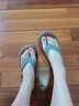 外穿拖鞋女沙灘人字拖防滑平底拖鞋休閑百搭復古拼色夾腳涼拖鞋 168人字-黑色 38-39 【適合37-38的腳】 曬單實(shí)拍圖