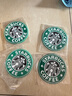 星巴克（Starbucks）杯子2024櫻花季限定款硅膠杯墊隔熱防滑吸水可愛桌面裝飾 新款 綠杯墊9cm0ml0只 曬單實(shí)拍圖