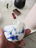 瓷都窯火 景德鎮手繪玲瓏茶杯鏤空陶瓷單杯手工青花瓷小杯茶杯茶具品茗杯  翠竹玲瓏品茗杯【45ML】 曬單實(shí)拍圖