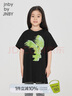 jnby by JNBY江南布衣童裝秋T恤連衣裙毛絨兔子輕薄透氣女童兒童1N7G12490 001本黑 120 cm 曬單實拍圖
