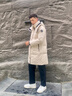 波司登（BOSIDENG）25年新款羽絨服七夕禮物情侶同款寬松中長款學(xué)生穿搭冬季外套 【店長推薦】日出沙丘7A41卡碼拍大 L 170/92A 體重約120-140斤 曬單實拍圖