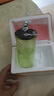 玻璃吸管水杯新款高顏值小熊吸管杯辦公室家用鉆石杯可愛創(chuàng)意杯子 鉆石小熊【綠色】 330ml 曬單實拍圖