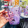 迪士尼（Disney）兒童洗漱杯男女寶寶家用卡通水晶杯耐摔透明刷牙杯愛(ài)莎公主牛奶杯 愛(ài)莎公主260ml 曬單實(shí)拍圖