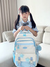 書包初中生女高顏值高中小學(xué)生4-6年級(jí)大容量減負(fù)護(hù)脊藍(lán)色雙肩包 藍(lán)色+毛球掛飾+2五角星 曬單實(shí)拍圖