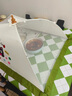 苑美居菜罩2025新款家用可折疊蓋菜罩食物防塵罩餐桌罩剩飯菜防蒼蠅網罩 加粗鋼架-80cm圓形【清新小貓】 曬單實拍圖