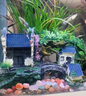 海諳魚(yú)缸仿真假山造景裝飾石頭樹(shù)脂擺件水族箱生態(tài)景觀(guān)套餐布景躲避洞 江南小屋 曬單實(shí)拍圖