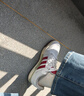 adidas ENTRAP美式校園風(fēng)運(yùn)動(dòng)板鞋男女少年感復(fù)古籃球鞋阿迪達(dá)斯 白色/紅色   36.5 曬單實(shí)拍圖
