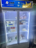 北極熊（BEIJIXIONG）展示柜冷藏柜冰柜商用飲料柜直冷風(fēng)冷風(fēng)直冷保鮮柜超市玻璃門冰箱立式啤酒柜 雙門下機(jī)直冷藍(lán)白款（688L） 曬單實(shí)拍圖