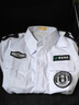 新保安工作服套裝男夏裝短袖保安制服襯衫白色保安服 白色短袖--上衣+標(biāo)志 175 曬單實拍圖