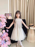 G.DUCKKIDS小黃鴨童裝女童連衣裙夏季2025薄款兒童裙子女孩夏裝背心裙網(wǎng)紗裙 米白色 130 尺碼7~8歲【120-130cm】cm 曬單實(shí)拍圖