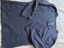 無(wú)印良品（MUJI） 女式 棉厚款 U領(lǐng) 八分袖T恤 FCD76C3A 紫色 XL 165/92A 曬單實(shí)拍圖