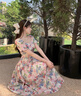 衣典零一（LEDIALYI）法式碎花連衣裙女夏季2025新款時(shí)尚甜美氣質(zhì)溫柔風(fēng)度假風(fēng)裙子夏天 圖片色 S （建議100斤內） 曬單實(shí)拍圖