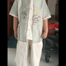 羅蒙漢服男童夏款唐裝中大童古新中式兒童國風(fēng)套裝畢業(yè)演出服 淺綠130 曬單實(shí)拍圖