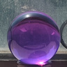 善揚黃色水晶球風(fēng)水?dāng)[件透明水晶球生日禮物女生家用擺客廳玄關(guān)裝飾 紫色水晶球15cm+底座 (紫氣東來) 曬單實拍圖