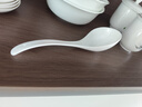 品聚德骨瓷純白小湯勺長柄家用大號餐具勺子創(chuàng)意大勺小勺喝粥勺調(diào)羹勺子 骨瓷純白大圓勺 曬單實拍圖