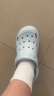 樸西厚底洞洞鞋女款夏季外穿沙灘eva增高防滑涼拖鞋  海鹽藍(lán)  37-38  曬單實拍圖