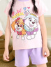 汪汪隊(duì)立大功（PAW PATROL）兒童睡衣女童家居服短袖短褲兩件套A類棉蝙蝠袖夏裝 PA1897  110 曬單實(shí)拍圖
