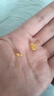 周大生黃金耳飾足金耳釘5G閃耀七夕禮物送女友 四葉草耳釘1.69g 曬單實拍圖