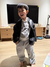 G. DUCKKIDS童裝男童秋裝外套2025新款兒童衣服春秋款?yuàn)A克衫時(shí)髦百搭男孩皮衣 黑色 100 尺碼2~3歲【 90-100cm】 曬單實(shí)拍圖