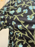 鹿王桑蠶絲女士針織連衣裙時(shí)尚碎花裙春夏新款親膚透氣絲滑軟糯不悶熱 蘭底花 L 170/L 曬單實(shí)拍圖