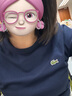 LACOSTE法國(guó)鱷魚女裝純色簡(jiǎn)約休閑直筒修身圓領(lǐng)短袖T恤|TF7218 166/藏青色 2XL 44/175 曬單實(shí)拍圖