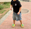 班納班納男童短袖t恤2025新款帥氣男孩中大童夏季衣服純棉兒童夏裝 NF微笑帽K_NF微笑帽粉 120 （尺碼偏小，建議拍大一碼） 曬單實(shí)拍圖
