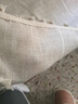 茗芮居2米長(zhǎng)方形桌布高端布藝的棉麻布藝餐桌桌墊茶幾書桌布輕奢高級(jí)感 木槿~咖十字流蘇] 90x150cm適合小茶幾] 曬單實(shí)拍圖