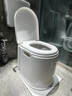 匯僼蹲廁改坐廁老人移動(dòng)馬桶坐便器家用便攜式上廁所坐便凳蹲便坐便椅 白主圖款-房間/蹲廁-U型加大桶身 （贈清潔禮包） 曬單實(shí)拍圖