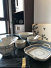 以辰釉下彩碗碟套裝碗家用新款侘寂復古中古風(fēng)高顏值餐具套裝碗盤(pán)喬遷 【高溫釉下彩】10人食64件配大湯碗 曬單實(shí)拍圖