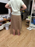 佐丹奴裙子女夏季純棉純色顯瘦a字裙時尚壓褶半身裙13464238 曬單實(shí)拍圖