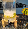尚管家自助餐飲耐熱玻璃瓶涼水壺帶龍頭檸檬茶壺冷水壺果汁罐可樂飲料桶 3升帶龍頭《15口徑+瓶身高20》 曬單實拍圖