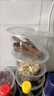 一次性餐盒打包盒碗飯盒外賣帶蓋餐具圓形塑料便當(dāng)盒子透明食品盒 500ml(蓋子+盒子）*1 打包碗 曬單實(shí)拍圖