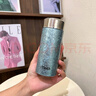 虎牌（TIGER)香港直郵純鈦保溫杯高檔迷你口袋杯便攜泡茶水杯子禮物 冰花銀 230ml 14.5cm+5.5cm 曬單實(shí)拍圖