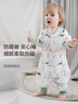 nest designs嬰兒睡袋嬰幼兒竹棉紗布四層長袖拼接寶寶分腿睡袋兒童防踢被 鯨魚漫漫-四層側(cè)拼（24-26℃） 80碼（建議身高70-80cm） 曬單實拍圖