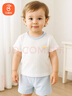貝瑞加（Babyprints）嬰兒內(nèi)衣套裝夏季純棉寶寶衣服短袖短褲2件套薄款家居睡衣 藍(lán)80 曬單實(shí)拍圖