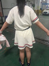 ASK JUNIOR度假風(fēng)套裝女童2025夏兒童針織polo衫短裙網(wǎng)球服兩件 米白  170  曬單實拍圖