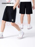 Converse匡威童裝男童短褲2025夏季新款中大童純棉休閑運動(dòng)透氣百搭五分褲 正黑色 160 /69 【建議身高158-170cm】 曬單實(shí)拍圖