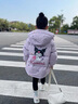 波司登（BOSIDENG）【反季】酷洛米聯(lián)名冬季羽絨服兒童中長(zhǎng)款連帽加厚新國(guó)標(biāo)90絨外套 魔法星球紫9BE1 160 /80A 體重約72-90斤 曬單實(shí)拍圖