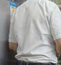 羅蒙（ROMON）短袖襯衫男純色襯衣斜紋打底衫職業(yè)正裝通勤商務(wù)休閑工作裝 白 40 曬單實拍圖