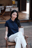 NAOTIEA納奧蒂爾小帆船純棉POLO領(lǐng)T恤女2025夏季新款簡約顯瘦短袖上衣 藏藍(lán)色 M （建議90-100斤） 曬單實拍圖