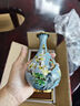 中外琺瑯美術(shù)館景泰藍花瓶 中式小花瓶 花瓶擺件工藝品 花瓶擺件客廳花瓶高檔 《春和景明》玉壺春瓶 曬單實拍圖