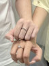 中國(guó)黃金（CHINA GOLD）925銀情侶對(duì)戒結(jié)婚訂婚求婚戒指高級(jí)感設(shè)計(jì)感一對(duì)生日禮物送女友 925銀情侶戒指（一對(duì)）【品牌禮盒】 曬單實(shí)拍圖
