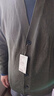 無印良品（MUJI）男式 使用大豆纖維中針距V領(lǐng)開衫 秋冬男款針織衫 AA0QXA4A 深綠色 XL (180/104A) 曬單實拍圖